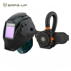 PAPR Auto Darkening Welding Helmet Air Purifying Respirator High Power Electric Filtered Air Professional Weld Mask Dust Removal
