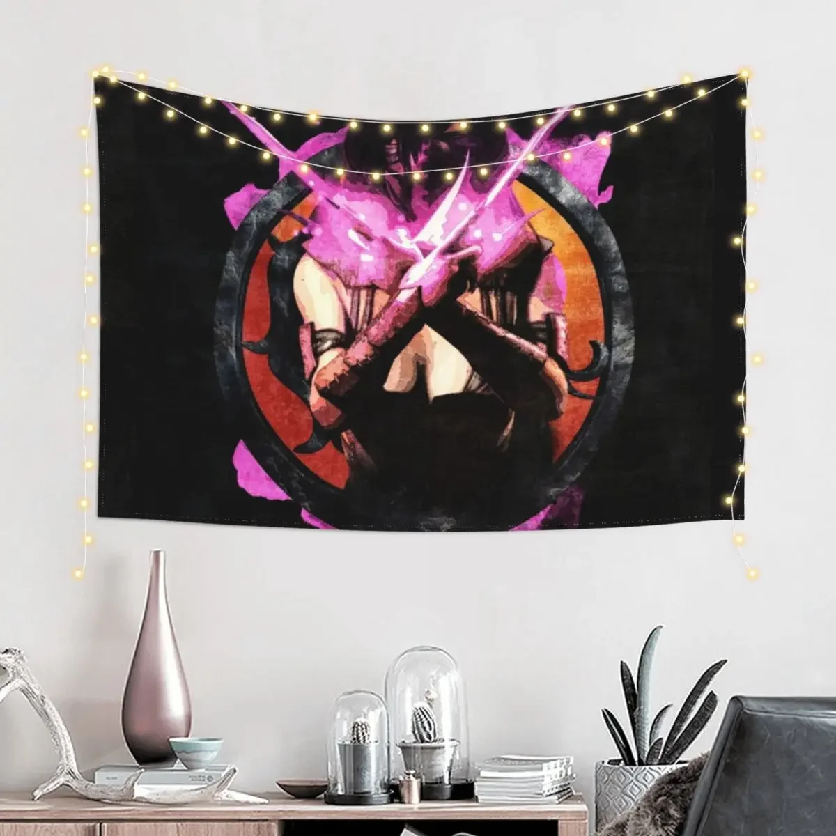 Mortal Kombat Mileena Tapestry Home Supplies Room Decorations Aesthetic Wall Decorations Room Decoration Aesthetic Tapestry