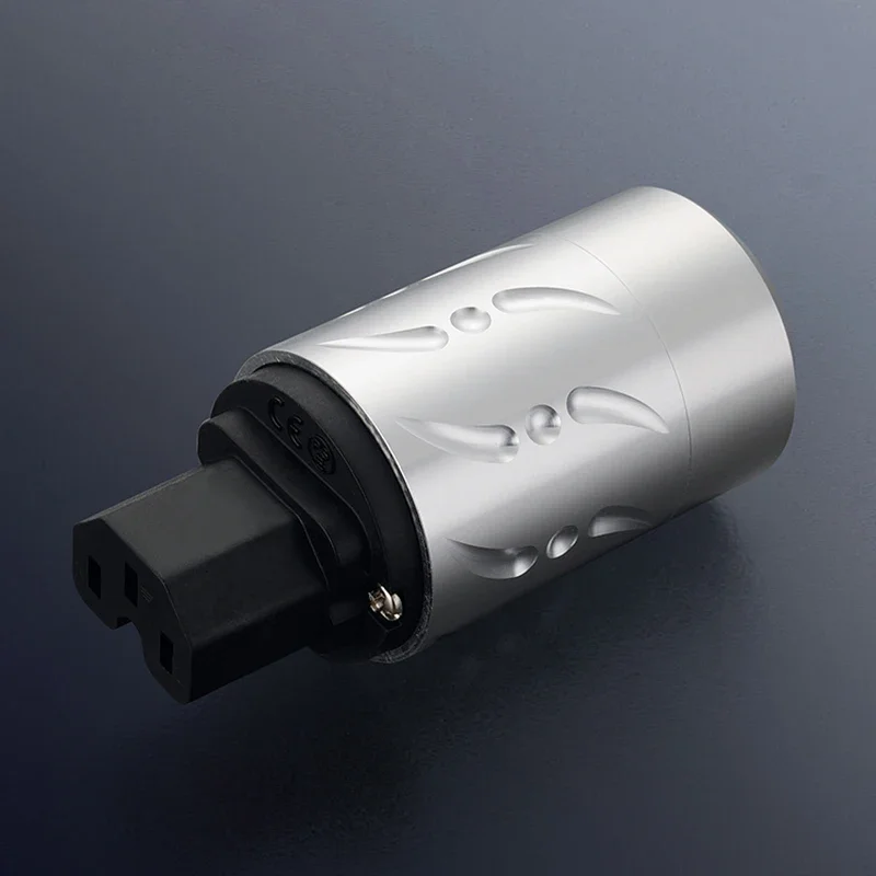 Pair Viborg VE502G+VF502G 100% Pure Copper EU Euro Power Connecotor Schuko plug IEC Female Plug hifi