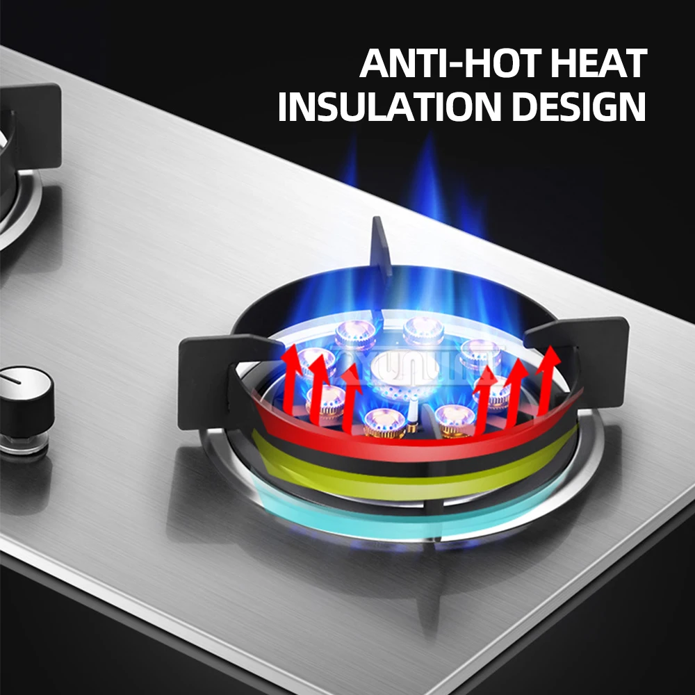 

Встраиваемая газовая плита, двойная плита, бытовая газовая горелка из закаленного стекла, Hornillo De Gas