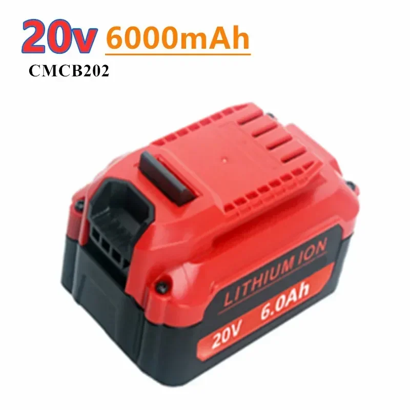 20V 6000mAh Electric Drill Li-lon Battery For Craftsmen CMCB206 CMCB202 CMCB204 V20 Series Tool Accessories