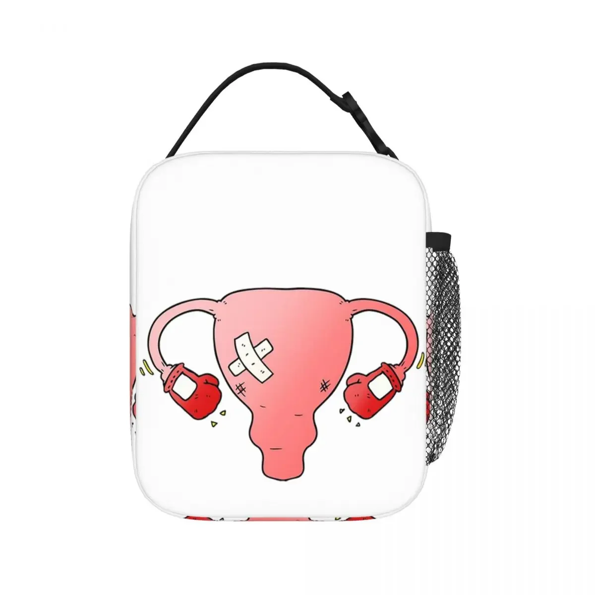 

Fighter Uterus Lunch Bags Insulated Lunch Tote Waterproof Thermal Bag Leakproof Picnic Bags for Woman Work Children School