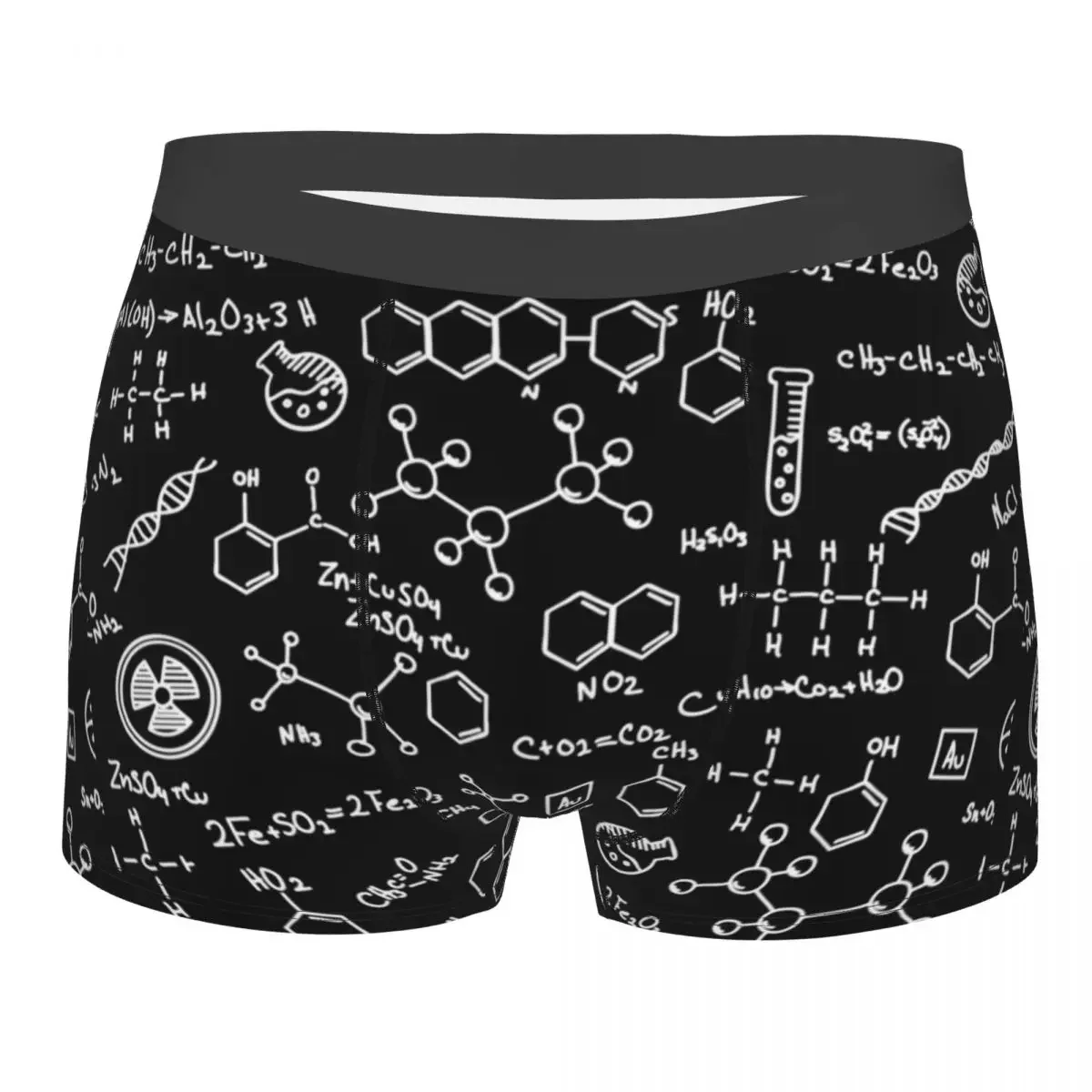 Science Chemistry Pattern Underwear Male Printed Custom Chemical Lab Tech Boxer Shorts Panties Briefs Breathable Underpants