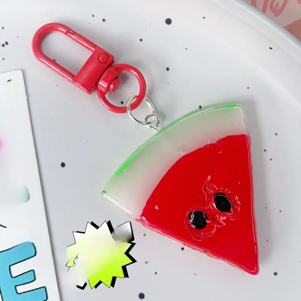 Summer watermelon keychain three-dimensional fruit pendant car bag pendant