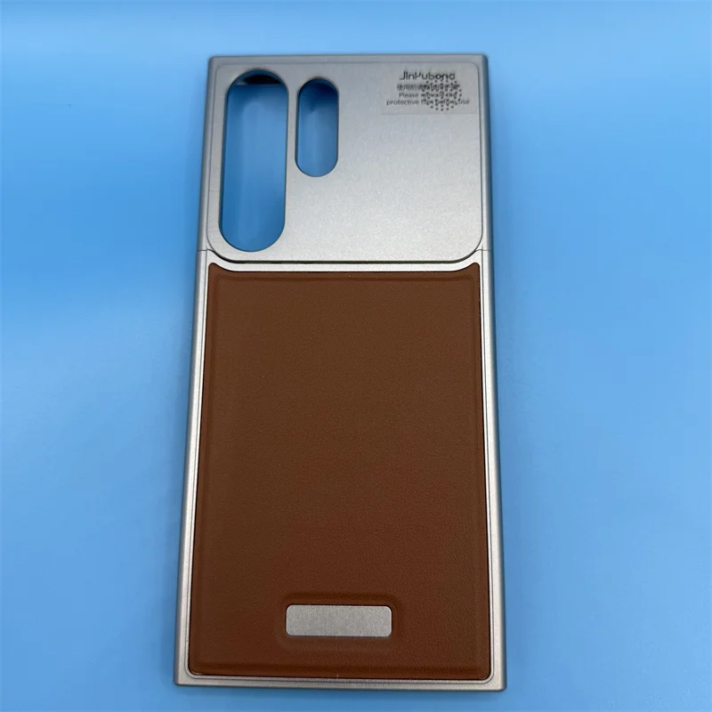 

Aluminum Alloy Leather Magnetic Phone Case For Samsung Galaxy S24 S25 Ultra Wireless Charging Metal Frameless Shockproof Cover