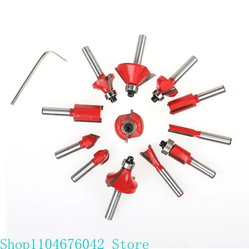5asd 1/4 bộ định tuyến Shank Bit Set 12x Máy cắt cắt máy cắt để cải thiện nhà