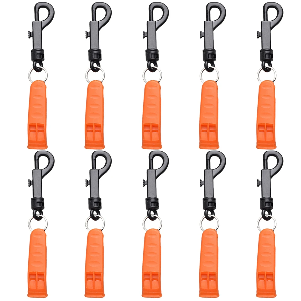 

10Pcs Survival Whistle with Clip for Kayak Diving Safety Whistle