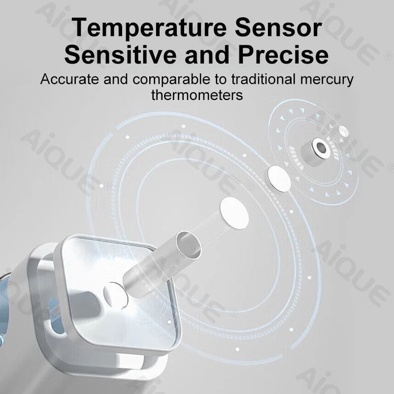 AiQUE Baby Fast Fever Thermometer Professional Clinical Febril Frontal Digital Corporal Infrared Medical Degree Body Monitor
