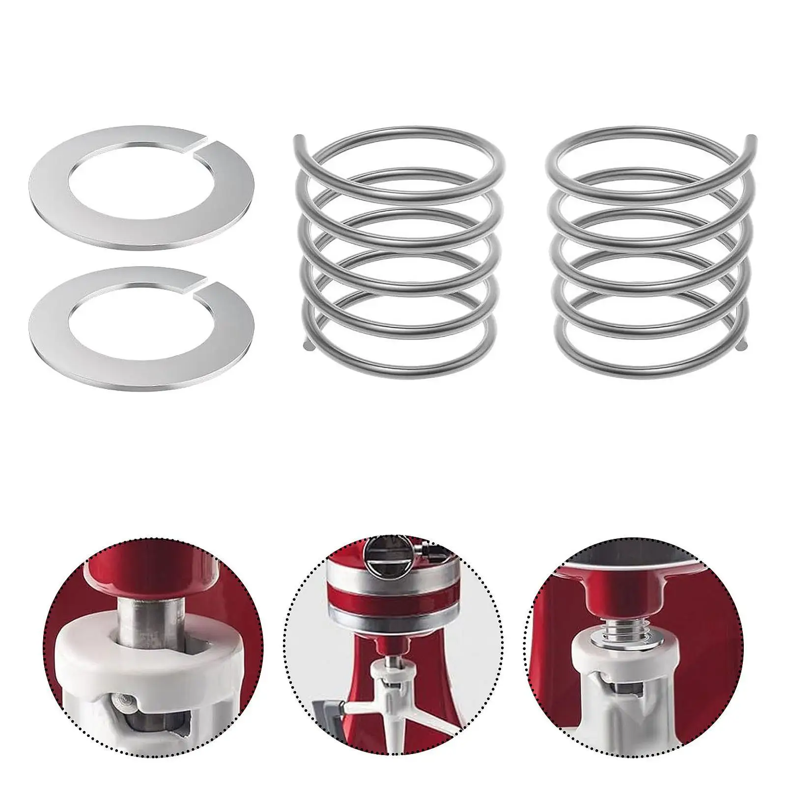 4x Spring and Washer Set Stainless Steel Reducing Wear Quick Installation for