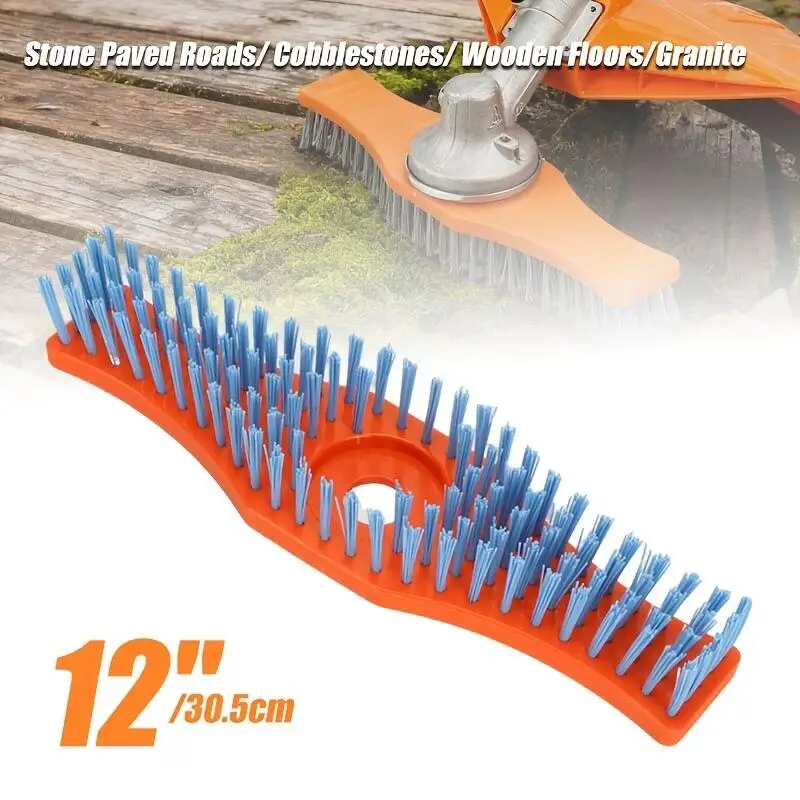 1/2Pcs 12Inch Nilon Lawn Sweeper Brush, Stones Pavement Sweeper Brush for Outdoor Cleaning and Debris Removal, Sweeper Brushes