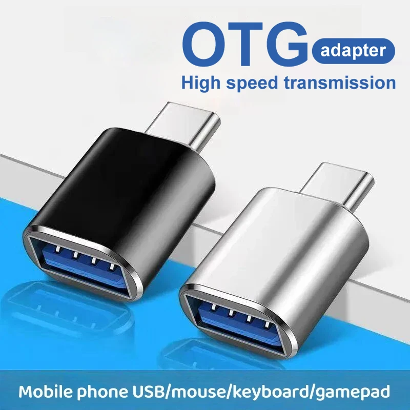 USB 3.0 OTG Adapter USB-C to USB A Converter Suitable for iPhone for Samsung for Xiaomi for Huawei LED USB C OTG Data Connector