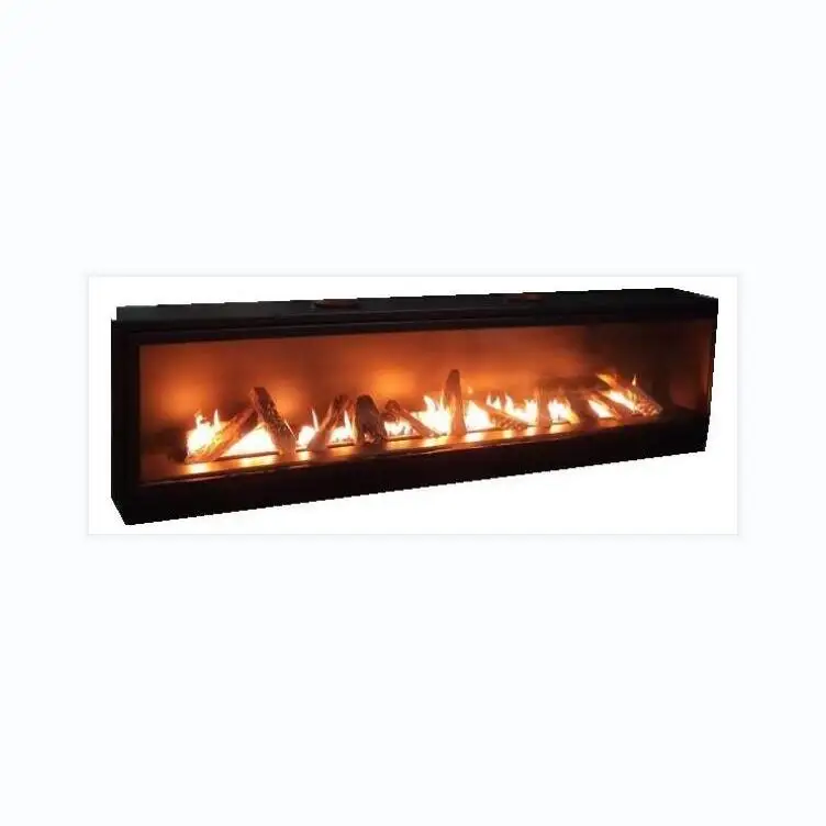 Indoor Insert Fireplace Gas Fireplace Eco-friendly Modern Apartment Premium Brushed Black or Silver