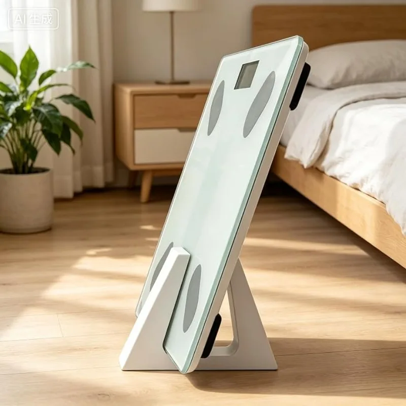 Gewichtswaagen-Aufbewahrungsregal Platzsparend Ohne Montage Schmaler Spalt Organizer Halterung Badezimmer Küche Körperfettwaagen-Ständer – Detail 4