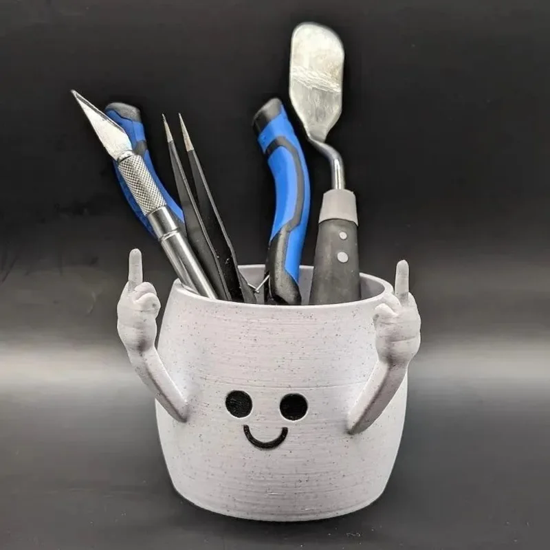 Middle Finger Pencil Holder Creative Middle Finger Resin Desktop Storage