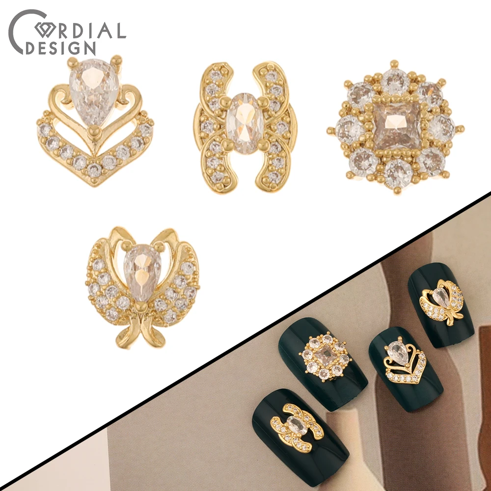 

Cordial Design 50 шт. Сделай Сам изготовление/кубический циркон/натуральное позолота/аксессуары для ногтей/ручная работа/Ювелирная фурнитура компоненты