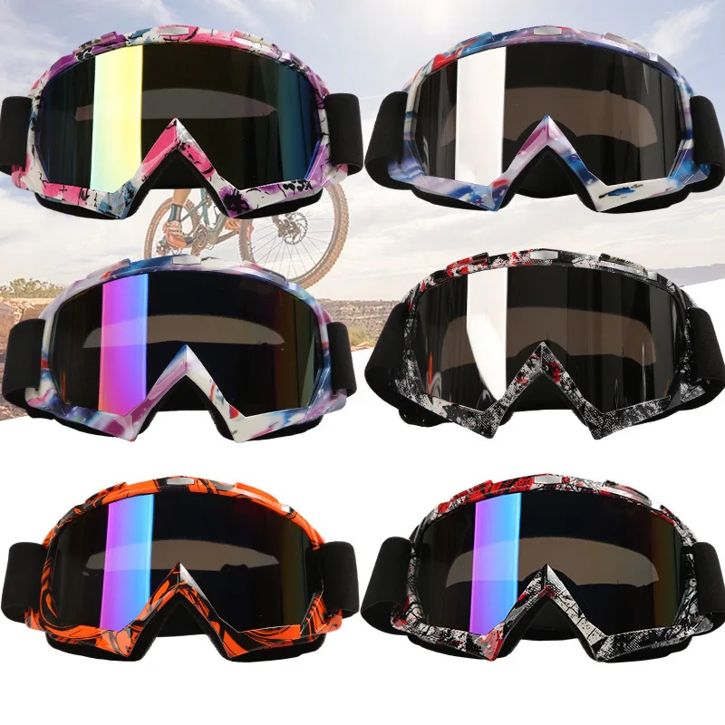 

2025 New Motorcycle Goggles, Windproof Dustproof for Skiing Off-Road, Anti-Fog UV400 Protection, Unisex Riding Glasses
