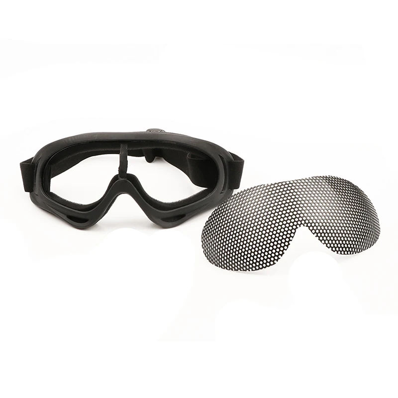 

Outdoor Iron Mesh Motorcycle Glasses Protective Comfortable Airsoft Safety Tactical Eye Protection Metal Mesh Glasses Goggle