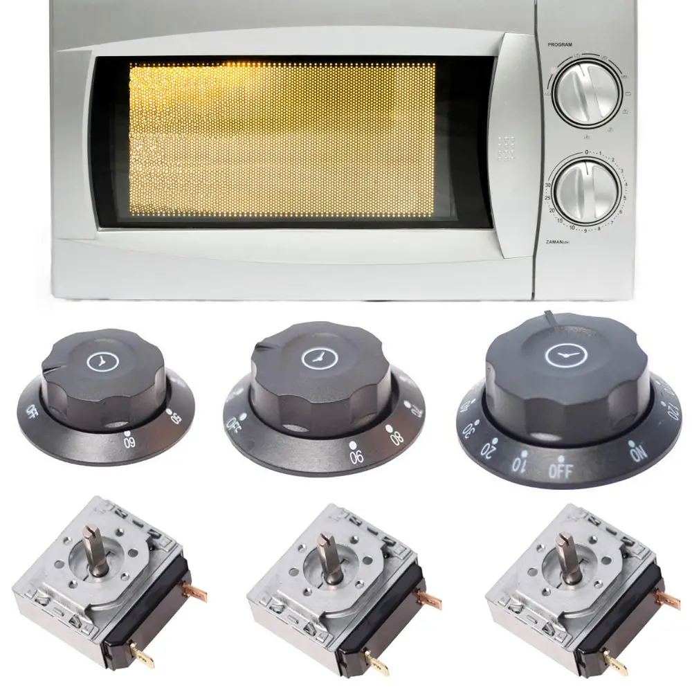 Professional 60/90/120min Microwave Oven Disinfection Cabinet Mechanical Time Switch Timer Switch Knob with Bell