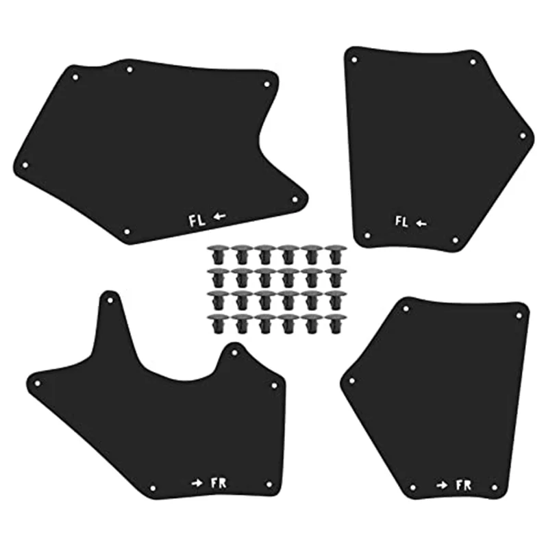 Splash Apron Seal Set for 2007-2020 Toyota -Tundra & Sequoia Liner Apron W/Clip U 53737-0C030, 53736-0C030