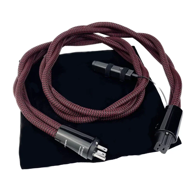 

FireBird High Current HiFi Audio AC Power Cable PSS Silver Copper US & EU Plug Cord with Noise-Dissipation System