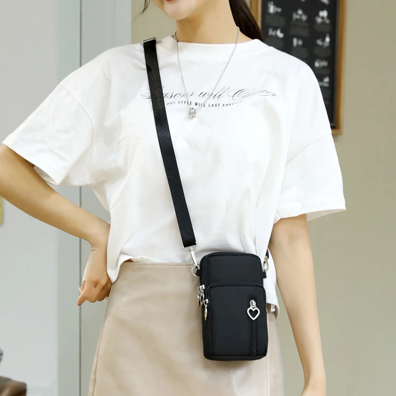 Mini płócienne torby Crossbody dla kobiet mężczyźni małe torebki torba na ramię koreańska dziewczyna chłopiec studenckie torebki na telefon