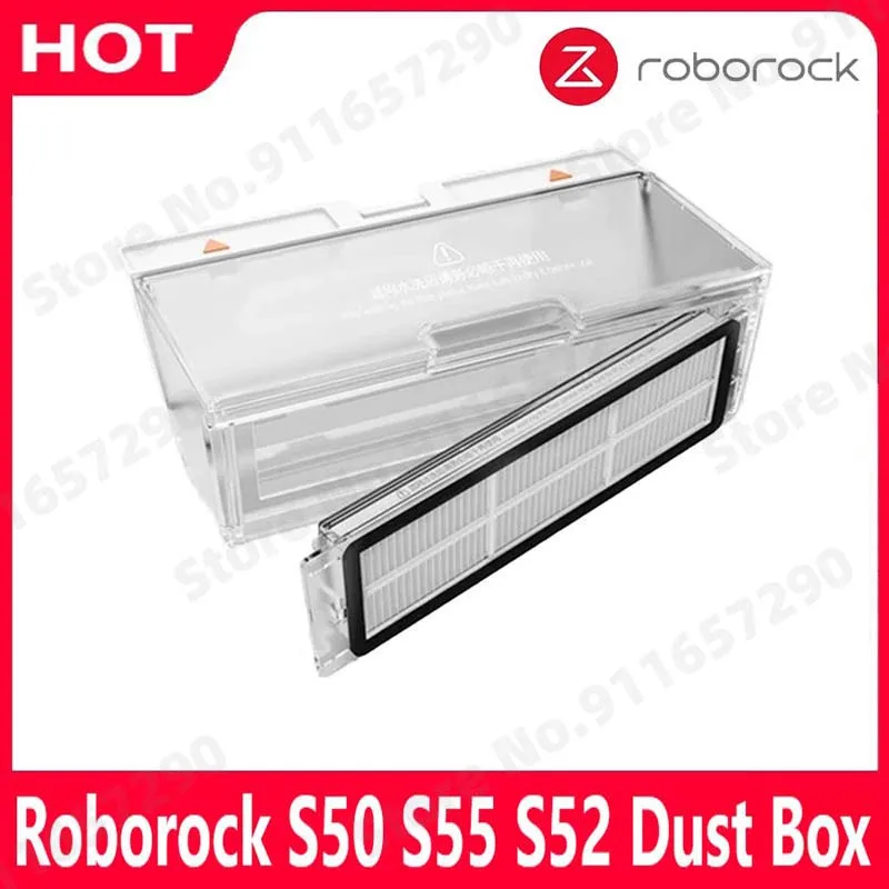 For Xiaomi Mi Robot 2st Roborock S55 S51 S50 Dust Box Suitable Vacuum Cleaner Parts Hepa Filter Replacement spare Accessories