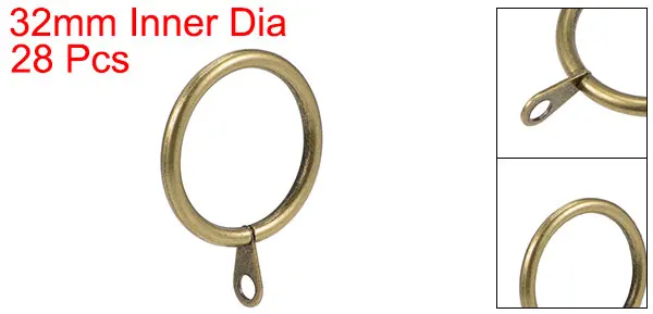 28 Pz 32mm Anelli per tende da doccia Anelli per tende per tende in metallo Ganci per appendere Strumento per bagno Accessori per tende per aste per tende