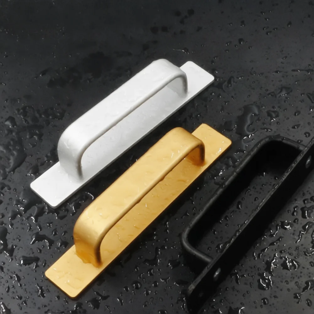 Stylish Aluminum Alloy Sliding Door Handle Punch Free Window Pull Knob For Wardrobe Cabinet Furniture Accessories