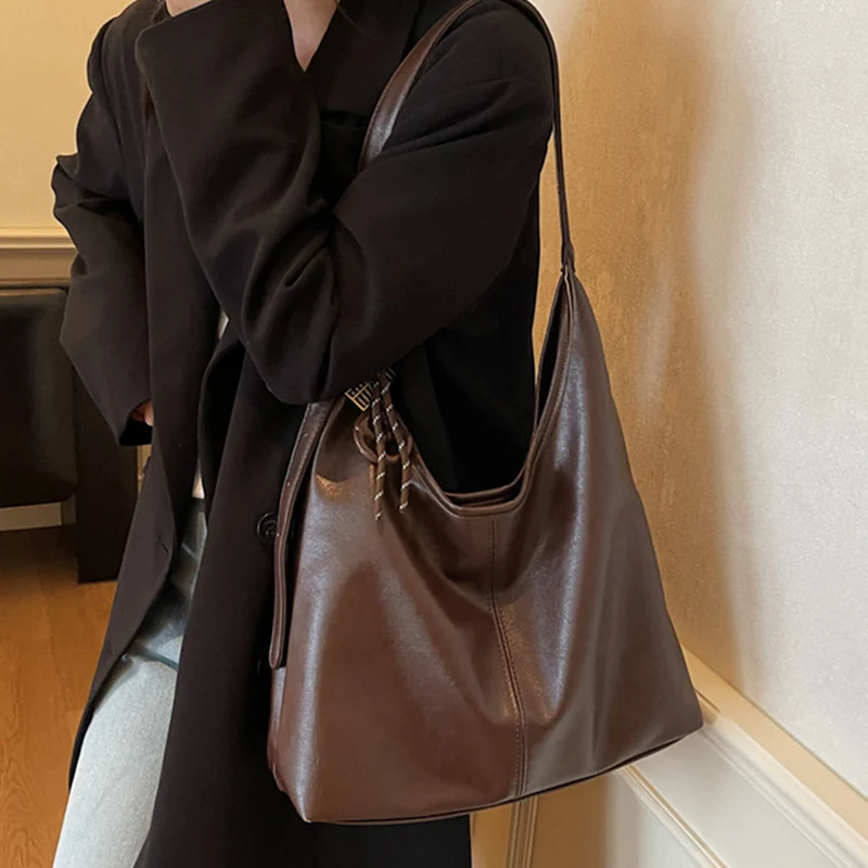 

Women New High Quality Soft Texture Casual Crossbody Bags Lady Concise Coffee Shoulder Bags Female Fashion Leather Tote Bags