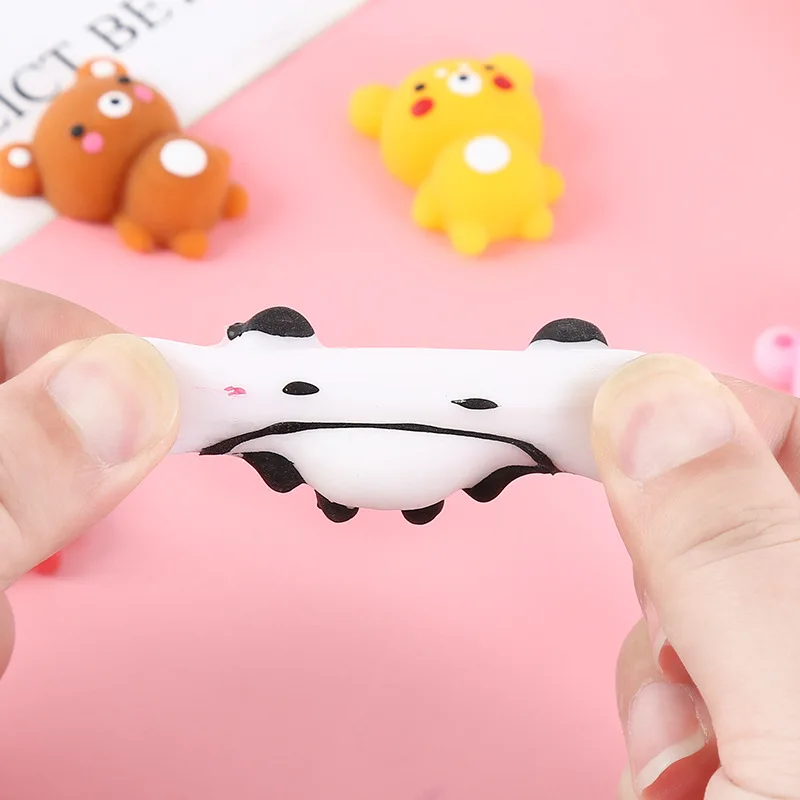 5 pz simpatico animale spremere giocattolo carino TPR gomma morbida gatto orso tigre Panda spremere pizzico giocattoli antistress per bambini adulti regalo