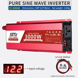 pure sine wave inverter 12V to 220V 1600W 2200W 3000W 4000W DC to AC voltage converter 12 220 mini-car power supply