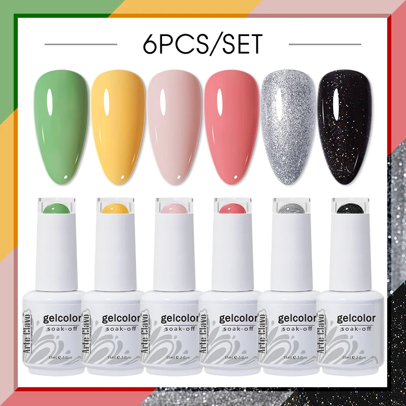 Zestaw zestaw żel do paznokci z Macaron 6 sztuk/zestaw na wiosnę lato 6 kolorów Neon UV żel do malowania paznokci półtrwałe podkład Top Coat