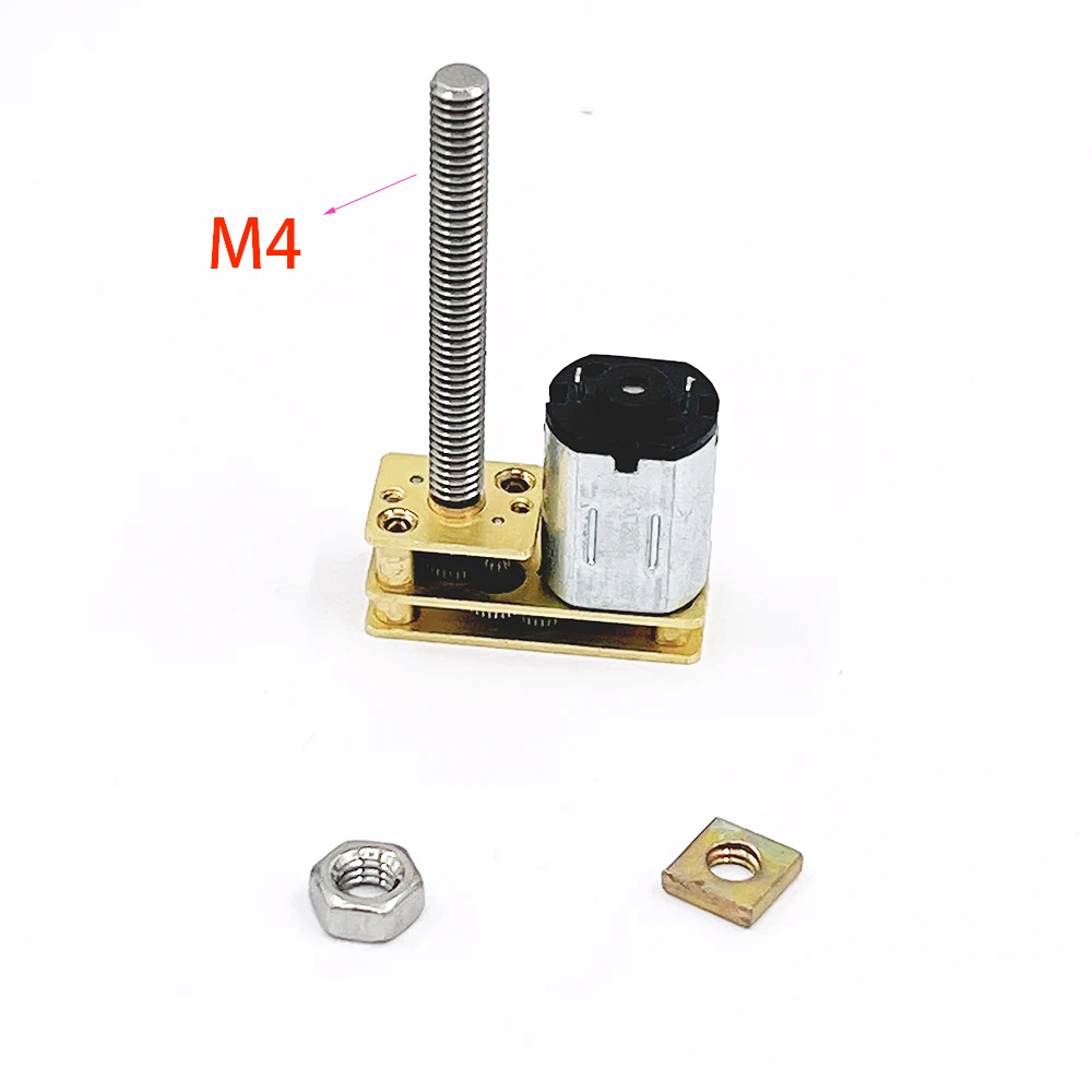 Micro N20 Full Metal Gearbox Gear Motor DC 3V-6V 15rpm-300RPM With 35mm M4 Thread Flip Output Shaft 35mm linear actuator.