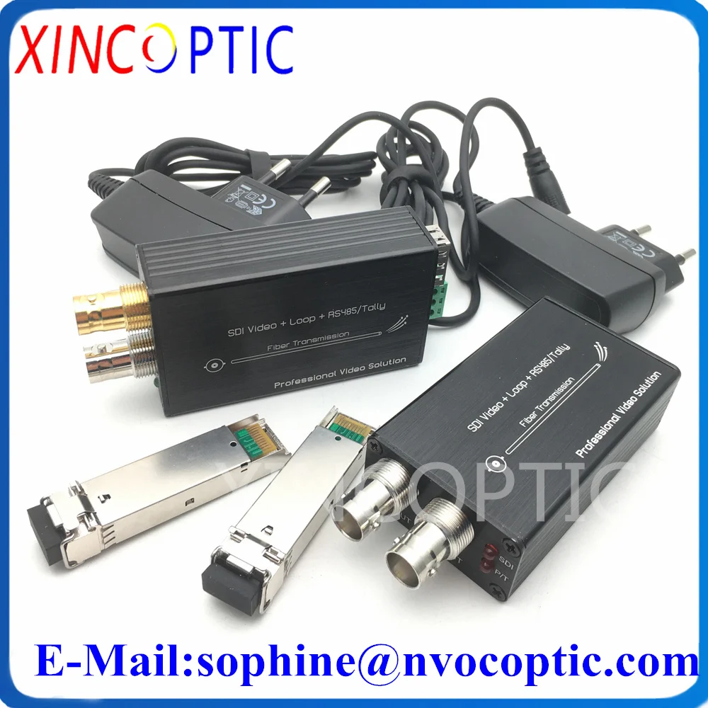 3G-SDI Fiber Optic Extender with Tally or 3G SDI to Fibre Converter with Reverse RS485,SMF 10KM 20KM LC SFP