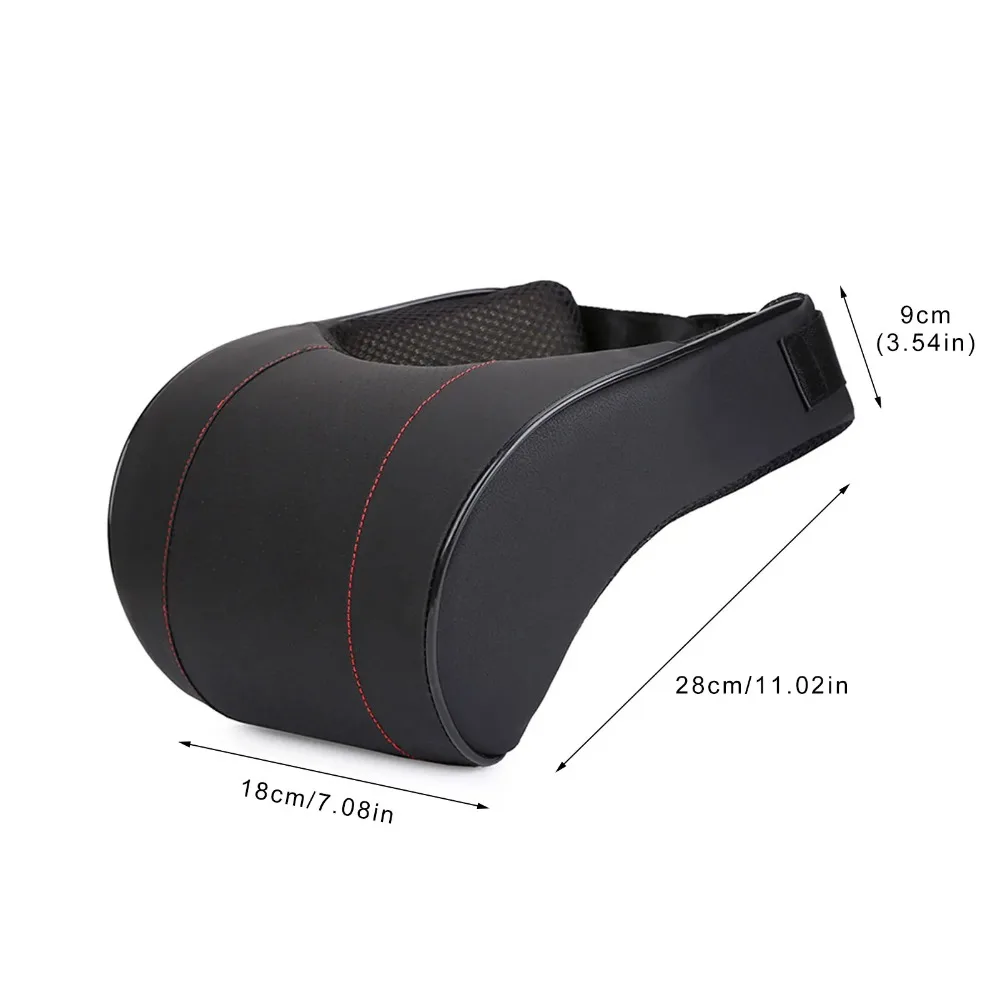 Memory Foam Auto Nackenkissen PU Leder Kopfstützenkissen für bequemes Fahren Sitz Kopfstützenpolster Auto Innenraum