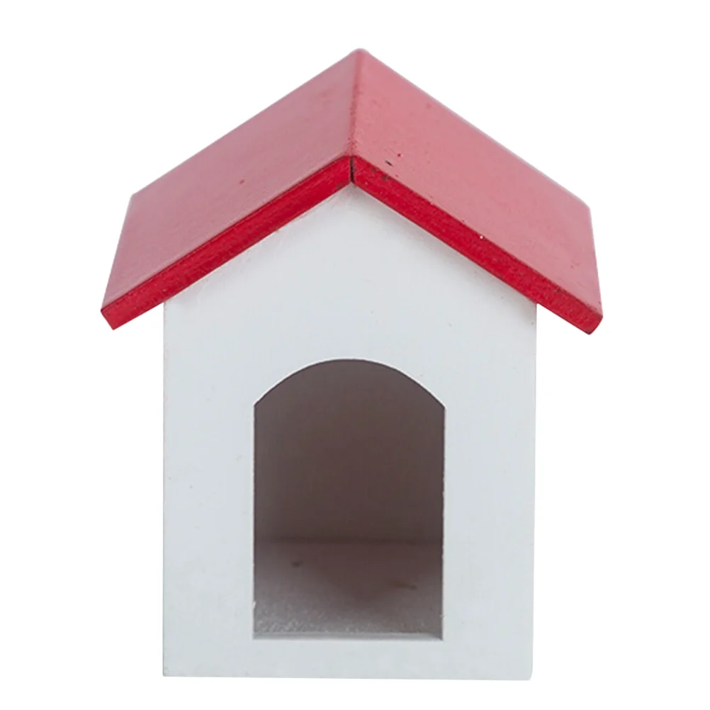 Puppy Kennel เครื่องประดับเดสก์ท็อปตกแต่ง MINI Dog House เฟอร์นิเจอร์ไม้ Miniature Micro ฉาก