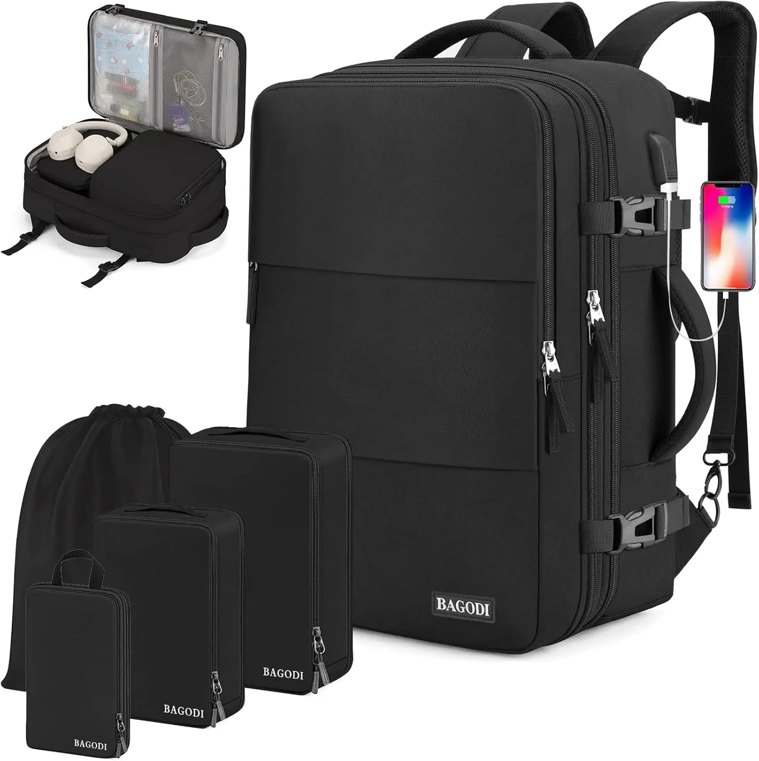 42L Flight Approved Backpack for Men Women - Waterproof Laptop & Gym Daypack