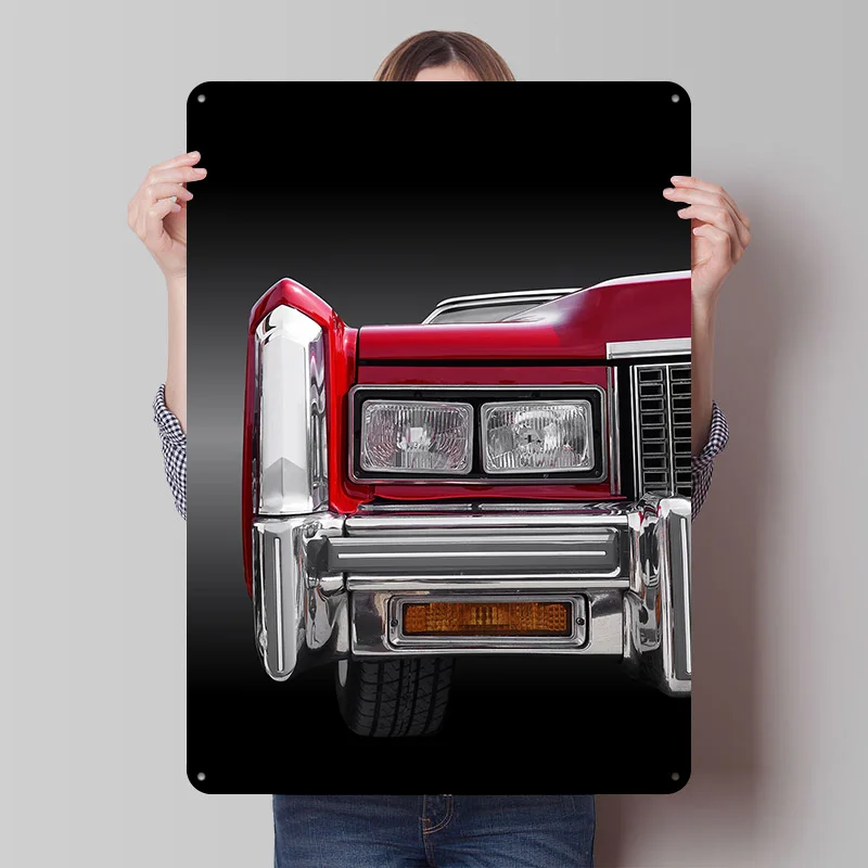1976 Eldorado Convertible Poster Customized Vintage Metal Signs Wall Art Retro Tin Plaque for Garage Man Cave Bathroom Decor