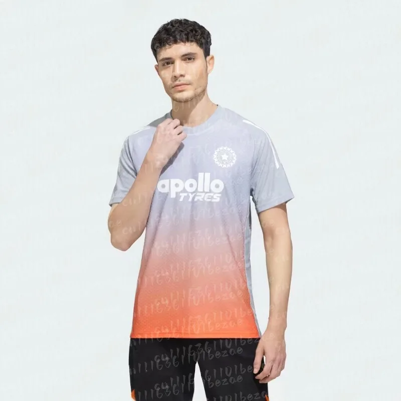 2026 India Cricket Jersey Blue V-Neck Short Sleeve Match Shirt Family Matching Y2K T-shirt Suitable for Daily and Training Wear