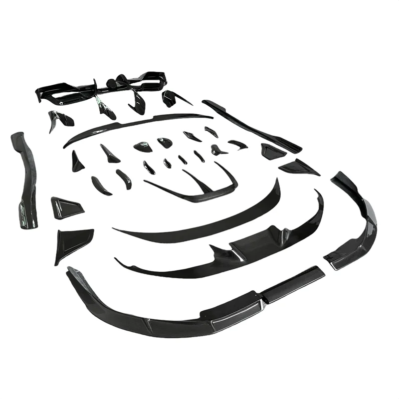MSY Type Carbon Fiber Aviation Body Kit, Suitable for Ferrari F8 Body Cover, Front Lip Side Skirt, Rear Lip Tail Wing Wind Knife