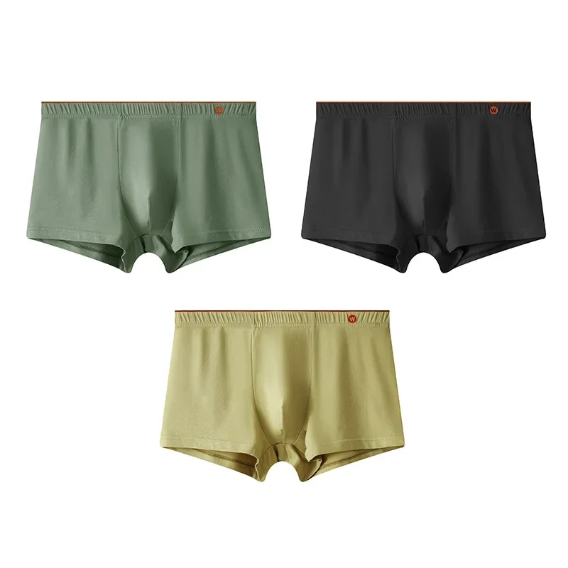 New Home Boxers de algodón para hombre con cintura media y diseño de esquina plana, perfectos para un aspecto elegante y moderno