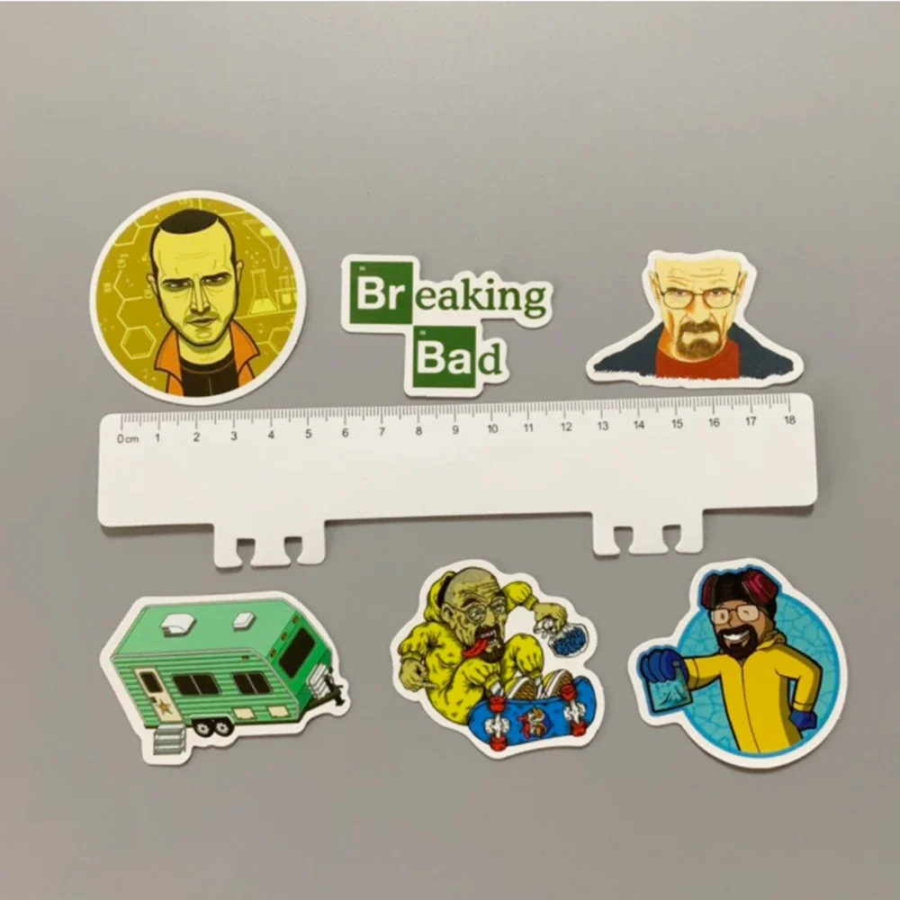 50pcs Breaking Bad TV Show Stickers PVC Waterproof Toy Graffiti Kid Stickers Skateboard Guitar Suitcase Luggage Car Decal