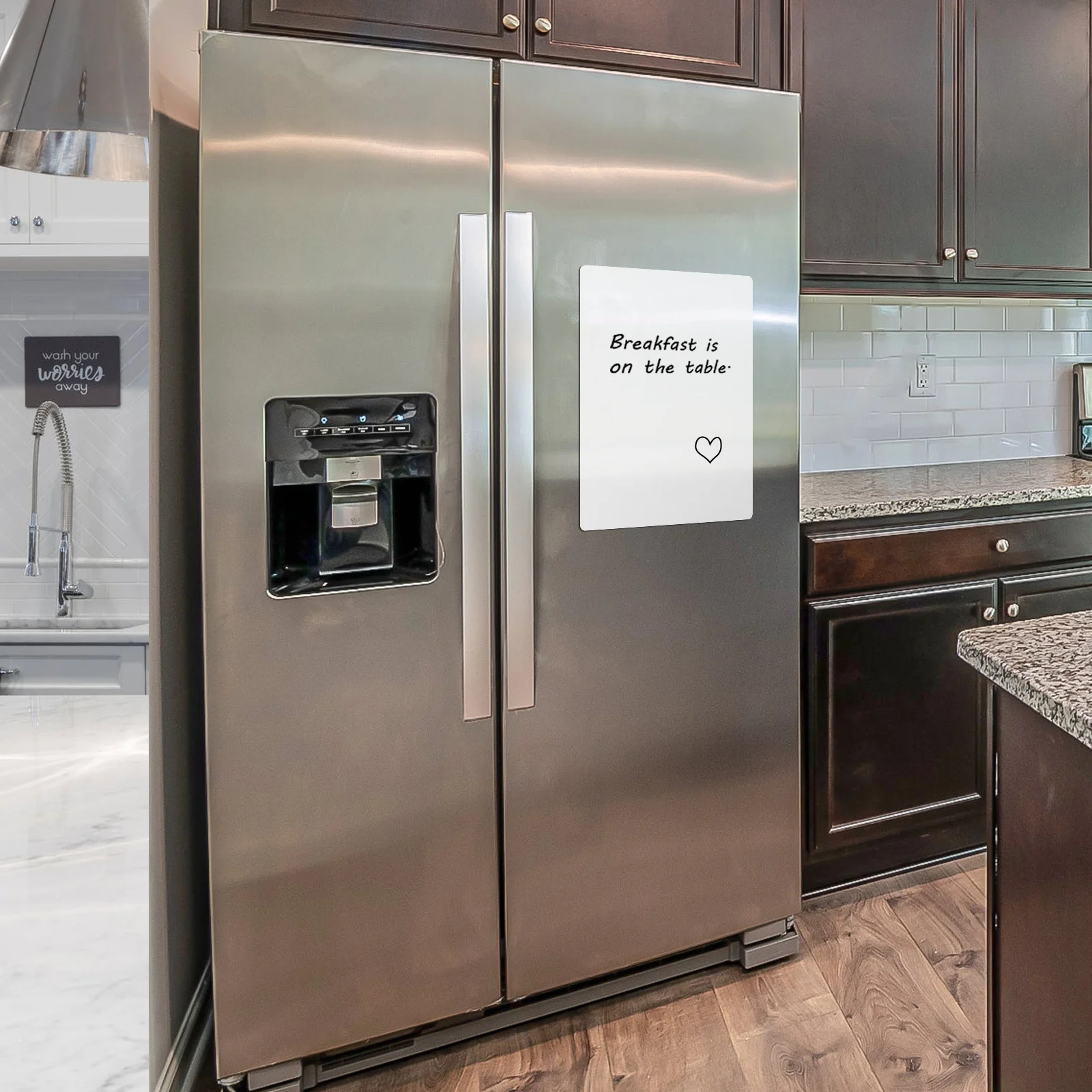 1 قطعة السبورة الكتابة المغناطيس الجاف محو ورقة قابلة لإعادة الاستخدام الذاتي عصا الأبيض المغناطيسي ملصق الثلاجة ملصقات المسح الجاف