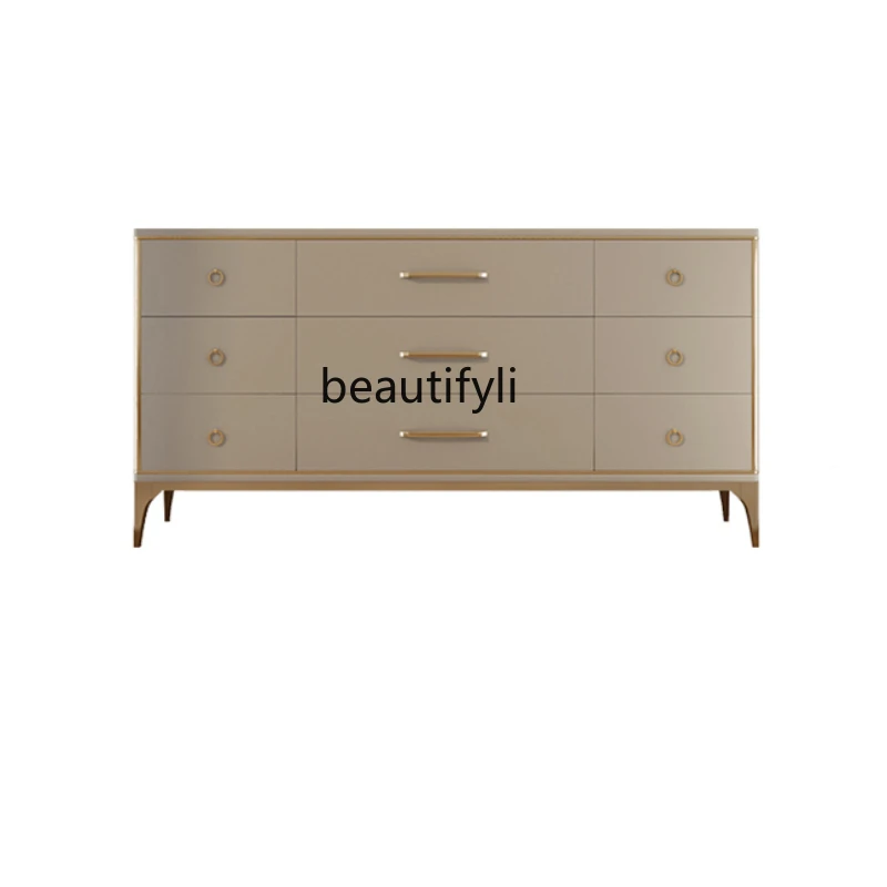 

Роскошный шкаф с девятью выдвижными ящиками для дома, американский шкаф для хранения, шкафчик для гостиной, комод для спальни
