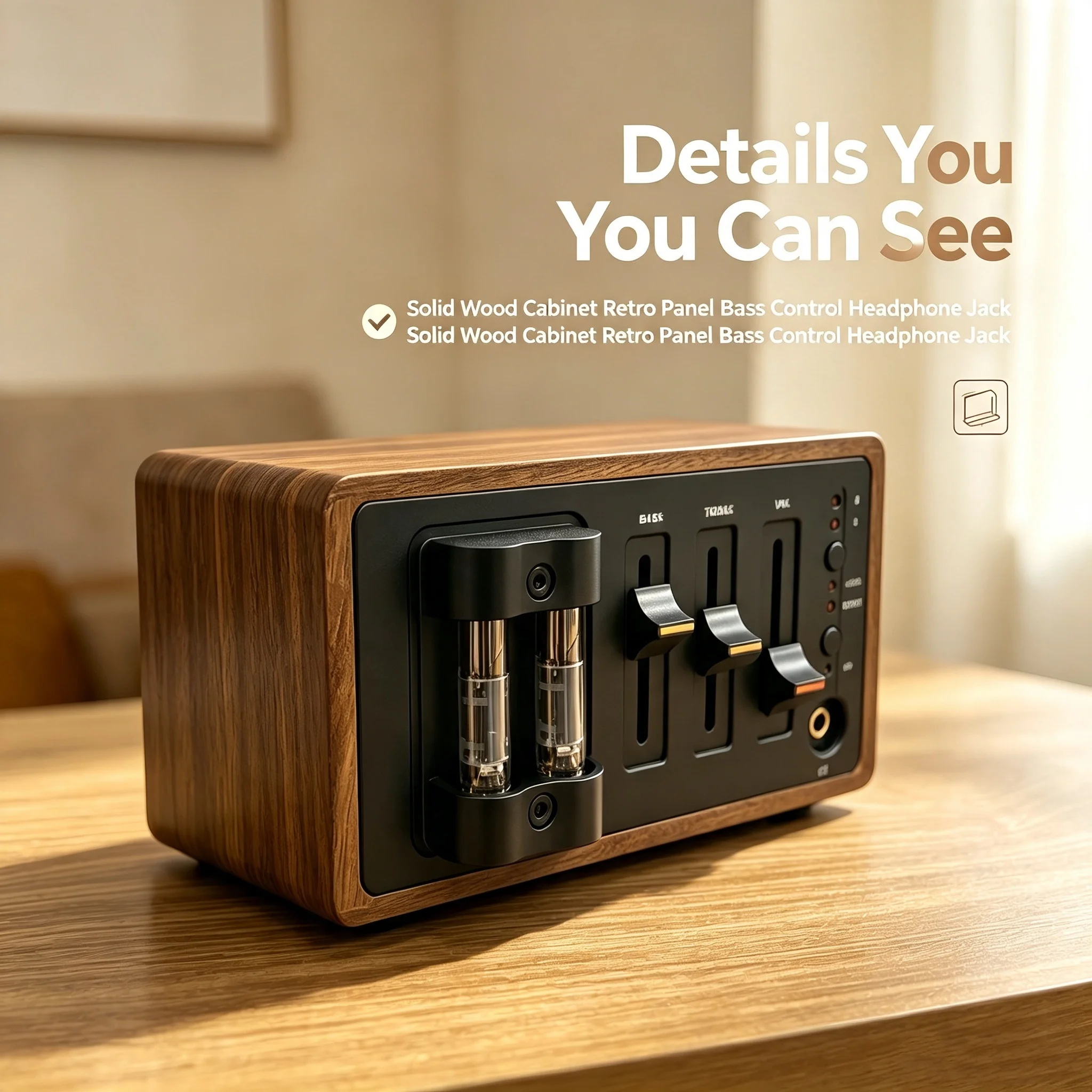 T12 Tube Phono Preamp MM/MC Turntable Audio Preamplifier Mini Retro Headphone Amplifier for Vinyl Player