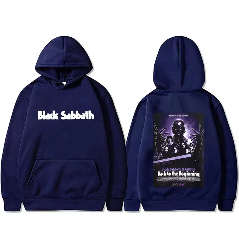 Толстовка с капюшоном в стиле рок-группы Black Sabbath & Ghost Band Back To The Beginning Ozzy Osbourne, пуловер для мужчин и женщин, винтажная толстовка большого размера