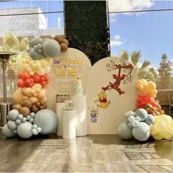 135PCS Cream Number Foil Balloons Garland Arch for Children Wedding Birthday Party Decors Supplies Baby Shower
