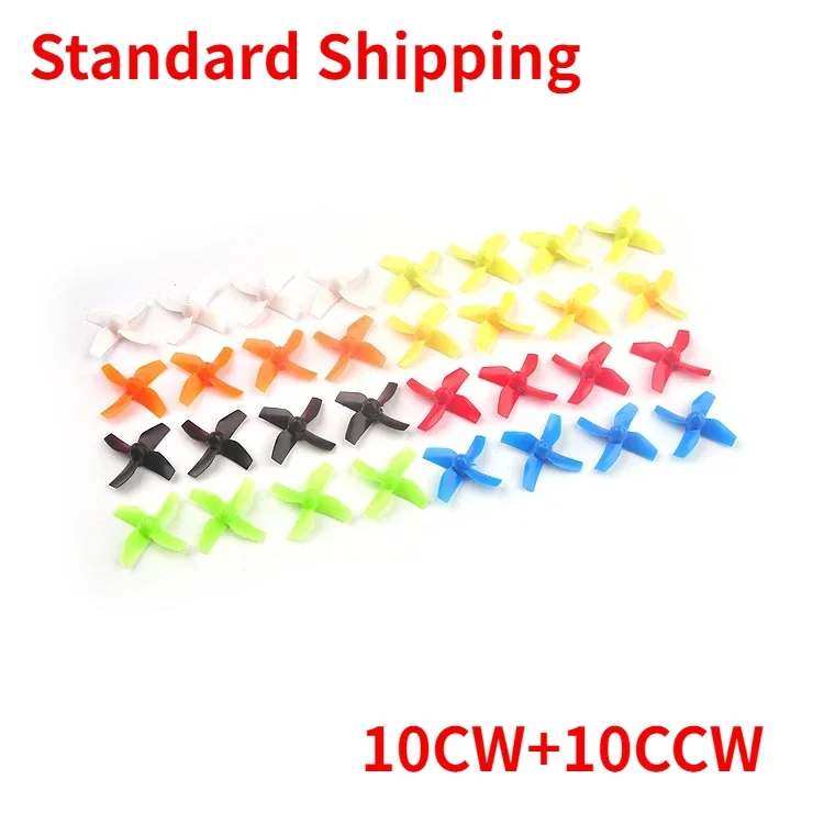 10Pairs(10CW+10CCW) 31mm 4-Blade Propeller 0.8mm for Blade Inductrix H36 Tiny6 E010 Tinywhoops Quad Drone 614 615 Brushed Motor