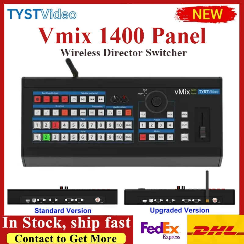 TYST VIDEO vMix 1400 20-Channel vMix Video Switcher Mixer for Live Streaming Multi Camera Video Switcher TY-1400