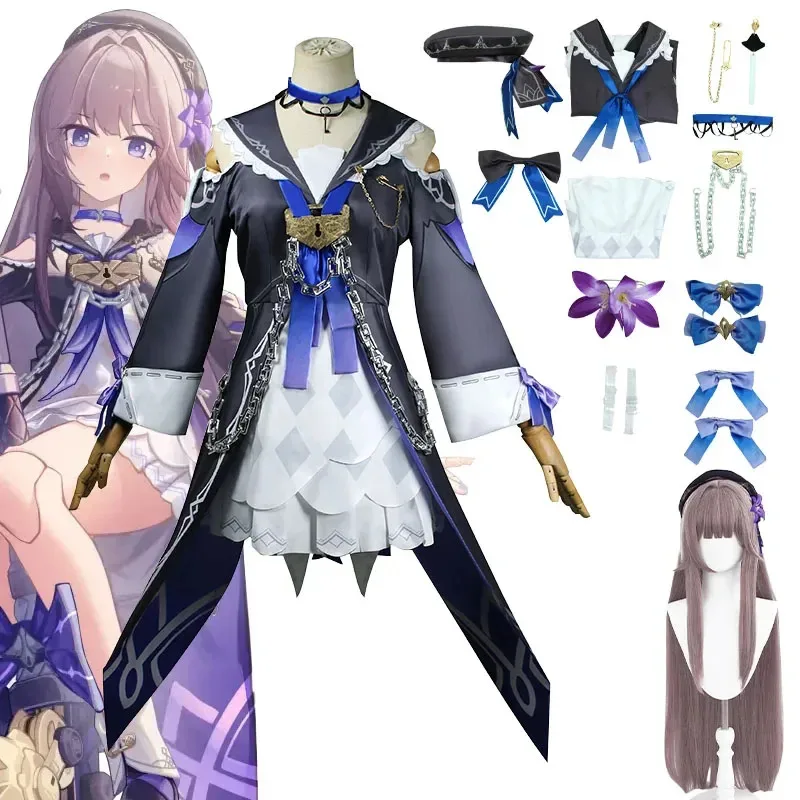 

Game Herta Cosplay Honkai Star Rail Cosplay Costume Game Cos Honkai Star Rail Cosplay Genius Society # 83 Herta Costume and Wig